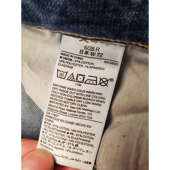 Women's Gap Medium Wash Denim "Straight Crop" Jeans | Size 6/28R - Picture 11 of 11